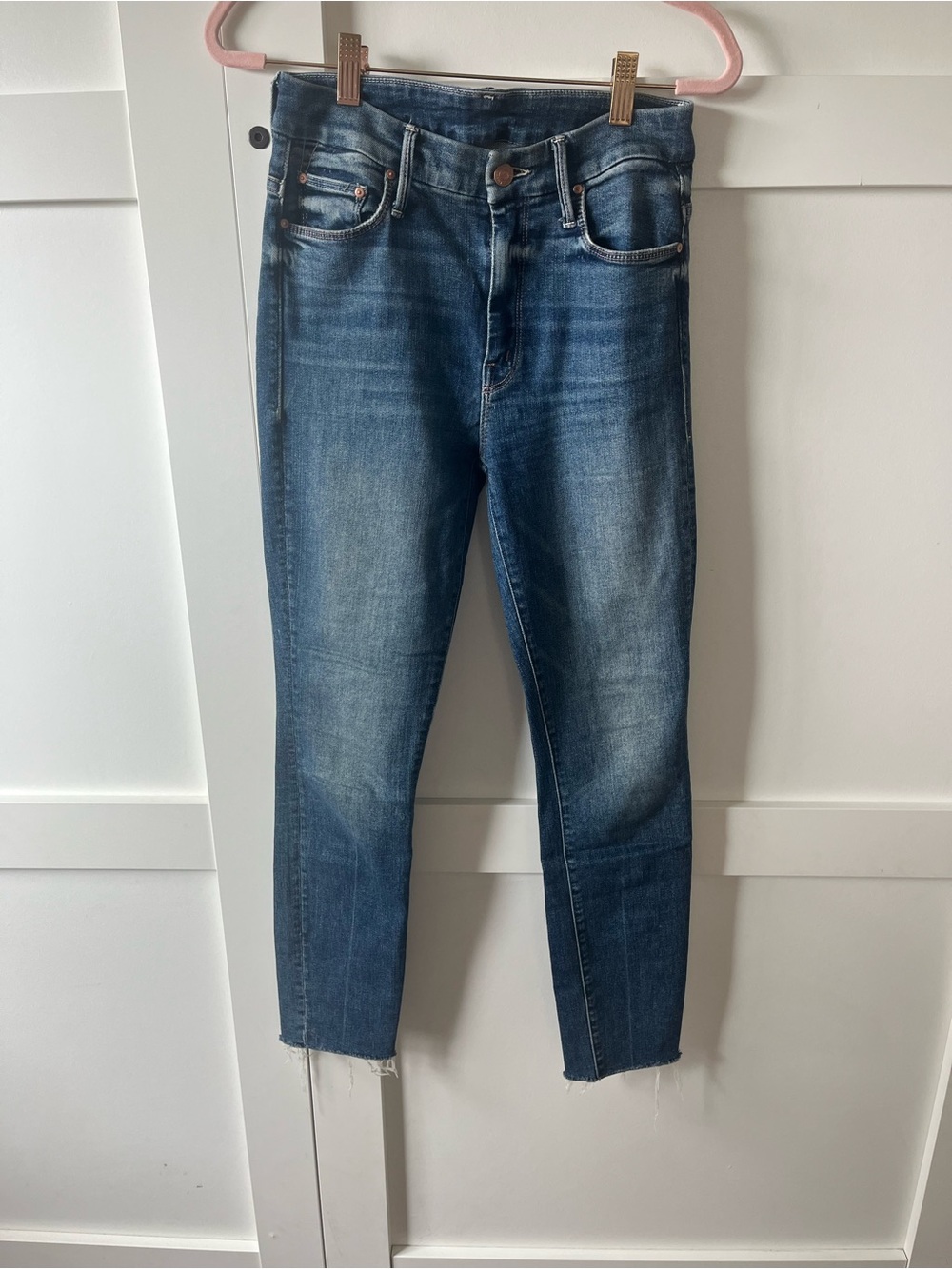 MOTHER Dark Blue Ankle Skinny Jeans